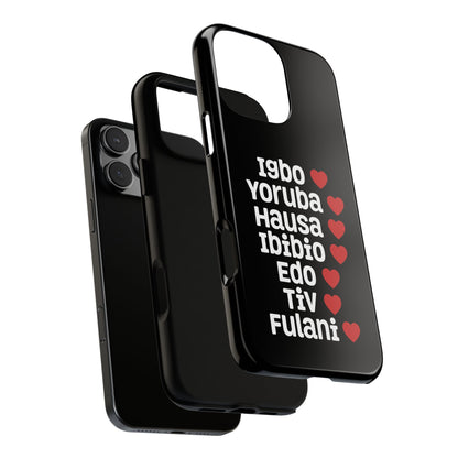 Phone Case — Nigerian Ethnic Pride Design (Igbo, Yoruba, Hausa, Ibibio, Edo, Tiv, Fulani)