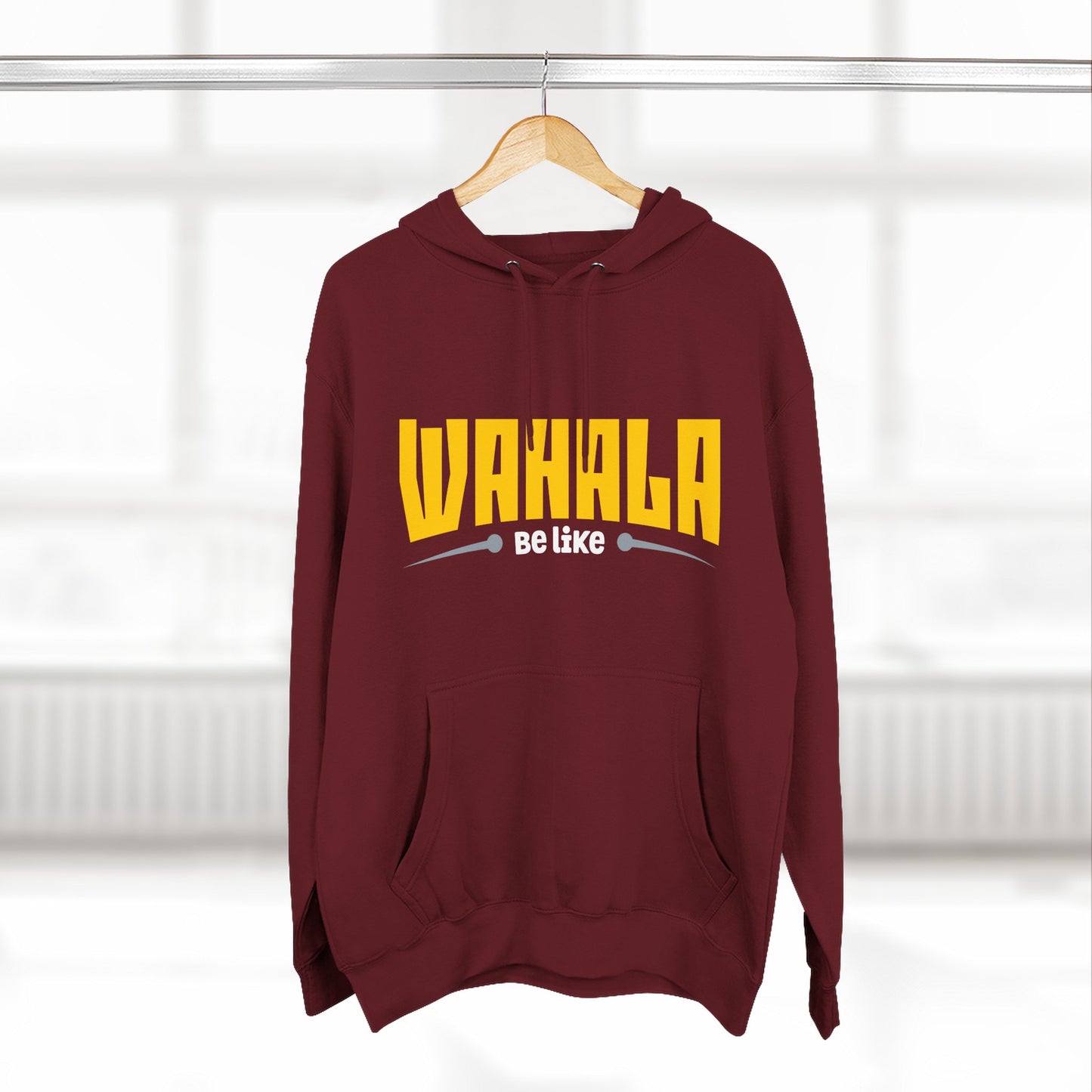 Wahalla be like Bicycle Fleece Hoodie | Great for Cyclists, Casual Wear, Gifts, Fall Fashion, Bike Festivals