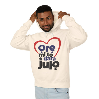 Hoodie - "Ore mi to dara julo" Heart Graphic Lightweight Pullover