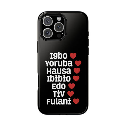 Phone Case — Nigerian Ethnic Pride Design (Igbo, Yoruba, Hausa, Ibibio, Edo, Tiv, Fulani)