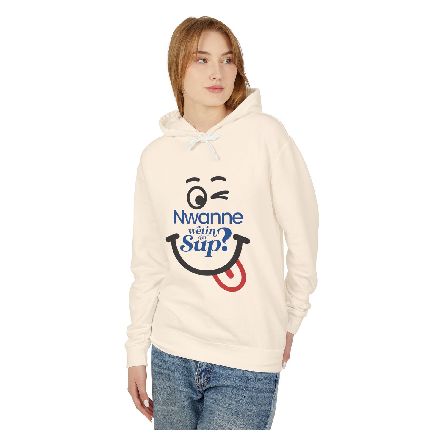 Nwanne Wetin Dey Sup? Hoodie – Playful Nigerian Pidgin Smile Sweatshirt